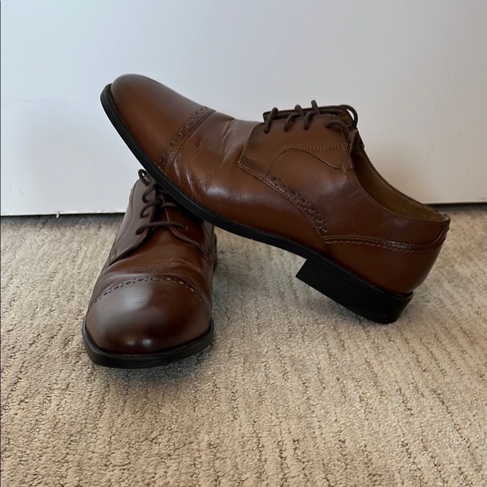 Stacy Adams Brown Leather Oxford Shoes